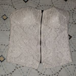 White lace tube top size Large